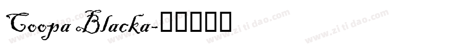 Coopa Blacka字体转换